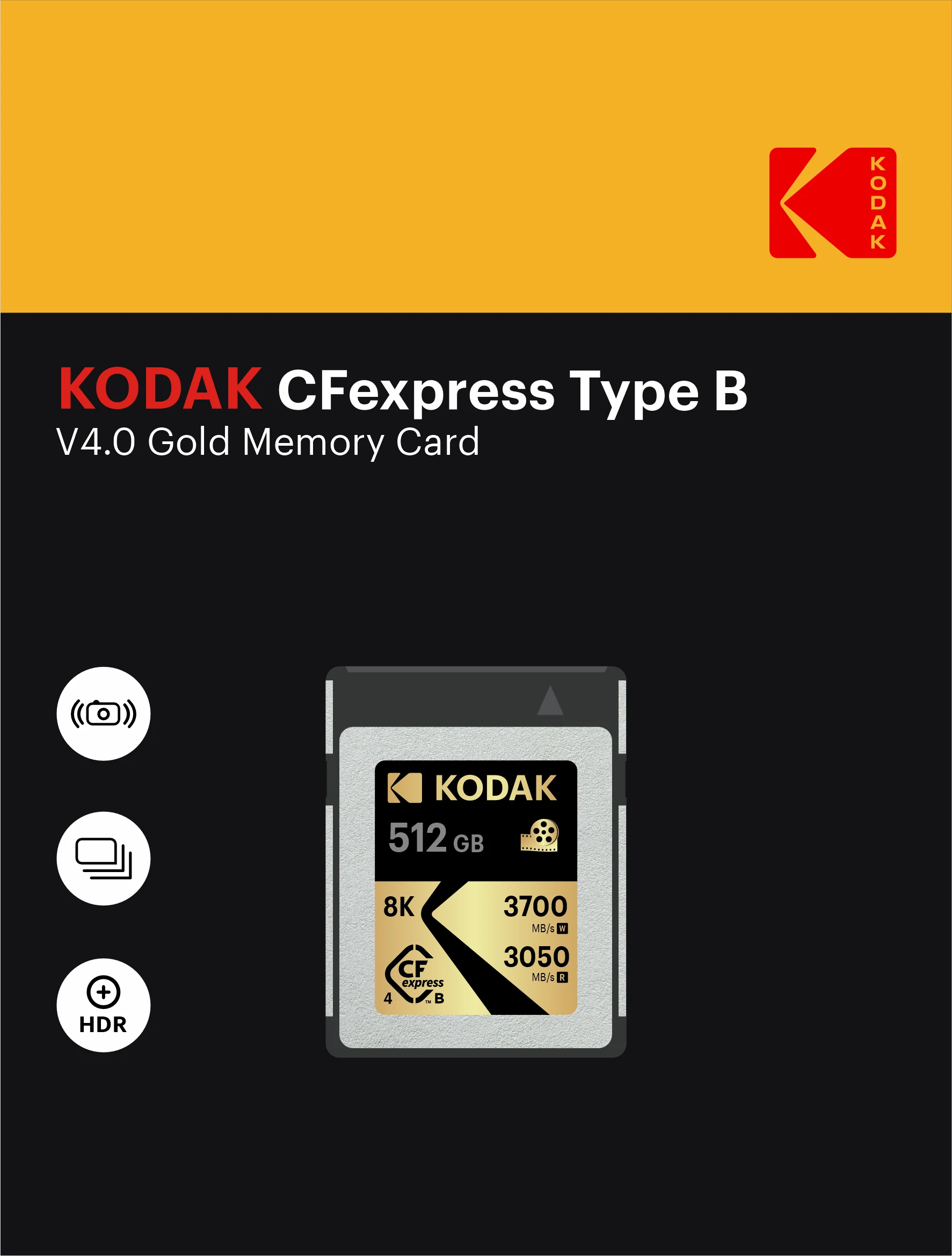 Kodak CFexpress Type B 4.0 Gold