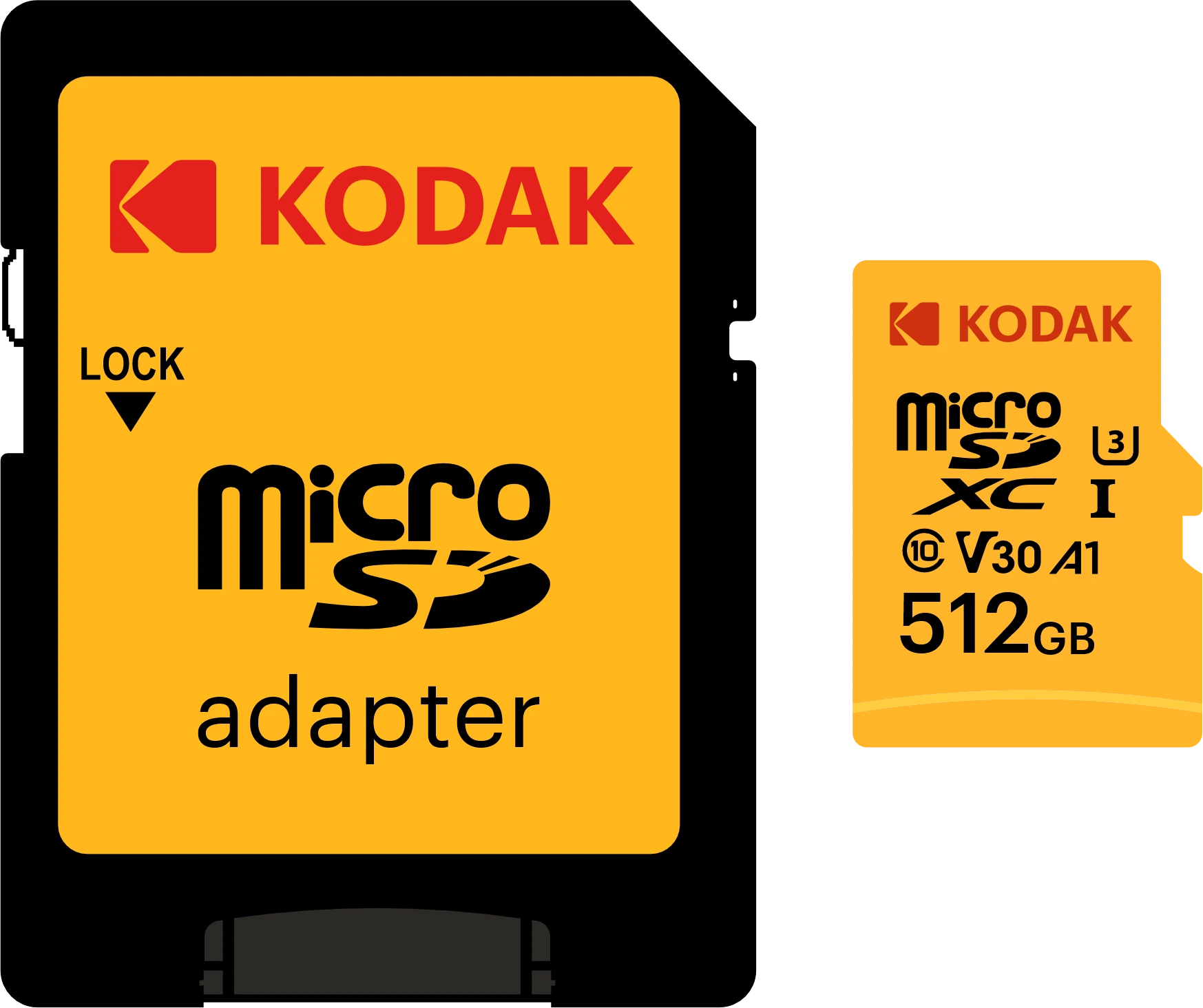 Kodak MicroSD V30 with Adapter - UHS-I U3 V30 A1 